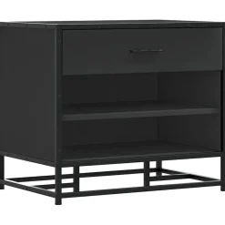 vidaXL Bancos-Zapatero madera de ingeniería y metal 60x40x53,5 cm