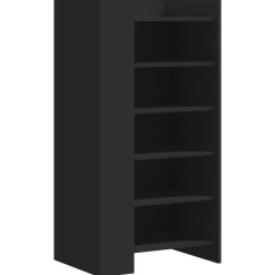 vidaXL Zapatero madera de ingeniería 52x37,5x100 cm Negro Clearance