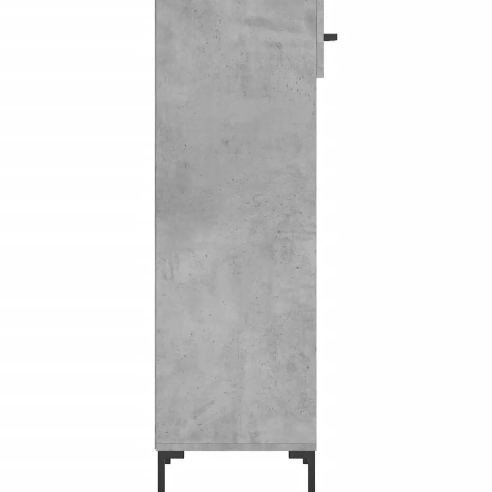 vidaXL Productos Del Hogar-Zapatero madera de ingeniería gris hormigón 30x35x105 cm