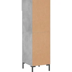vidaXL Productos Del Hogar-Zapatero madera de ingeniería gris hormigón 30x35x105 cm