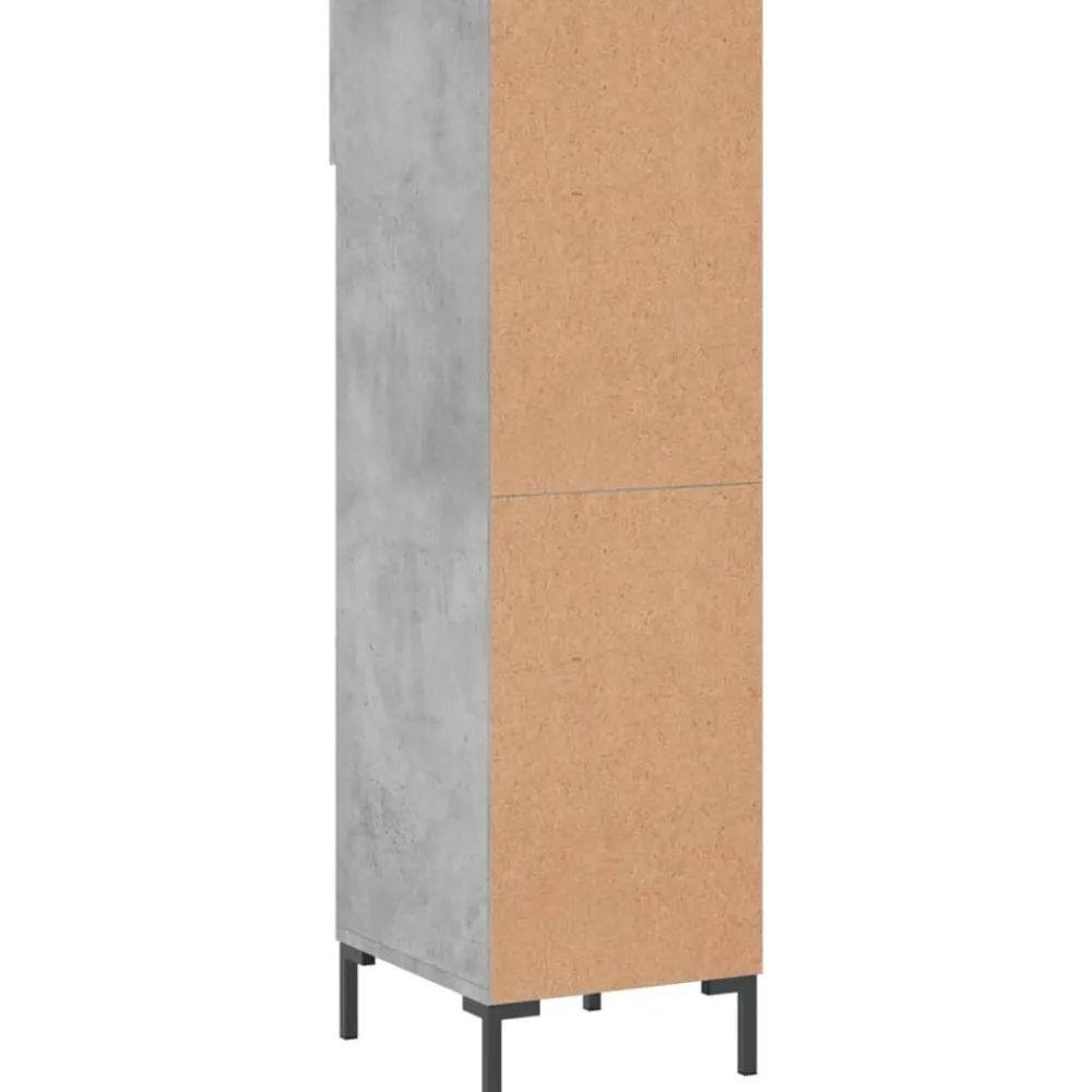 vidaXL Productos Del Hogar-Zapatero madera de ingeniería gris hormigón 30x35x105 cm