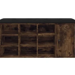 vidaXL Bancos-Zapatero madera de ingeniería 102x32x50 cm