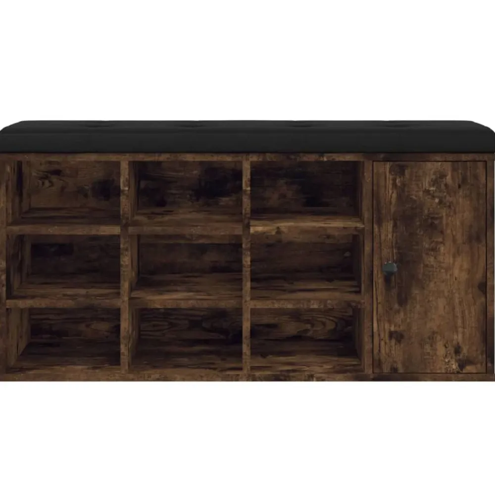 vidaXL Bancos-Zapatero madera de ingeniería 102x32x50 cm