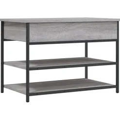 vidaXL Zapatero madera de ingeniería 70x42,5x50 cm Gris sonoma New