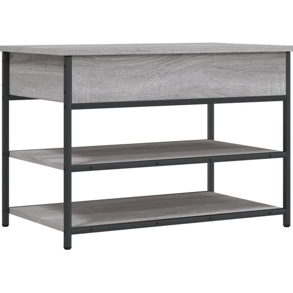 vidaXL Zapatero madera de ingeniería 70x42,5x50 cm Gris sonoma New