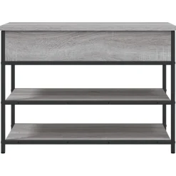 vidaXL Zapatero madera de ingeniería 70x42,5x50 cm Gris sonoma New