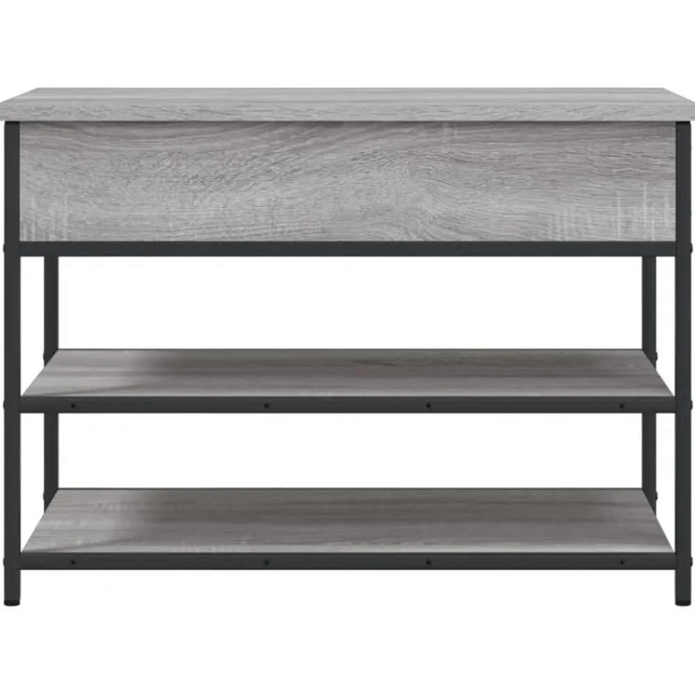 vidaXL Zapatero madera de ingeniería 70x42,5x50 cm Gris sonoma New