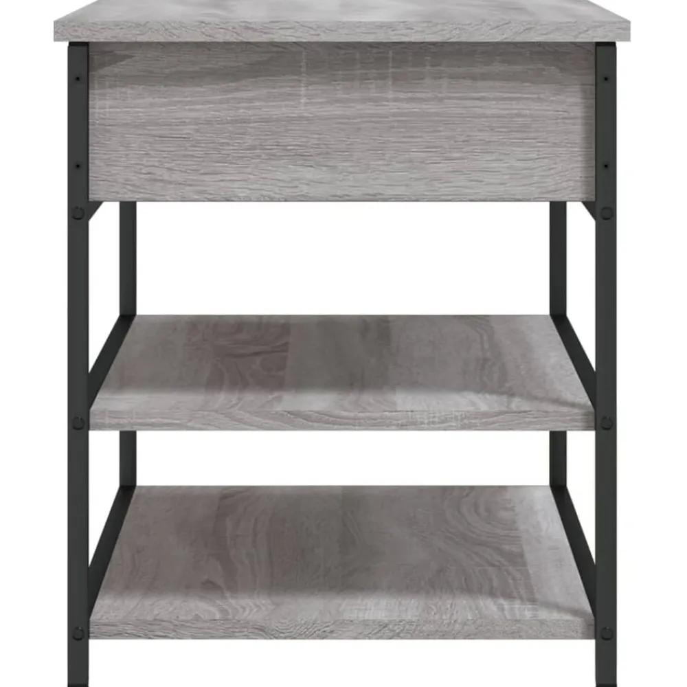 vidaXL Zapatero madera de ingeniería 70x42,5x50 cm Gris sonoma New