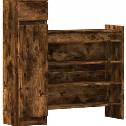 vidaXL Productos Del Hogar-Zapatero madera de ingeniería 100,5x28x100 cm