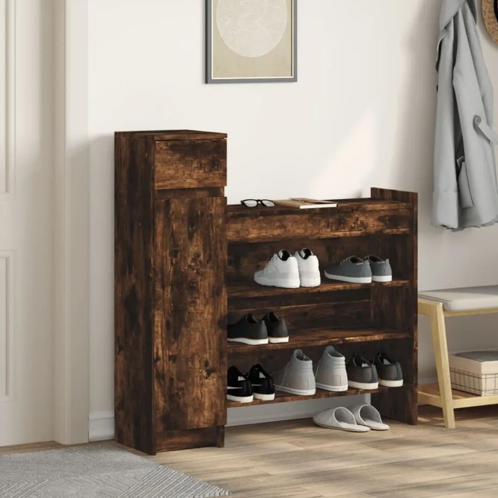 vidaXL Productos Del Hogar-Zapatero madera de ingeniería 100,5x28x100 cm