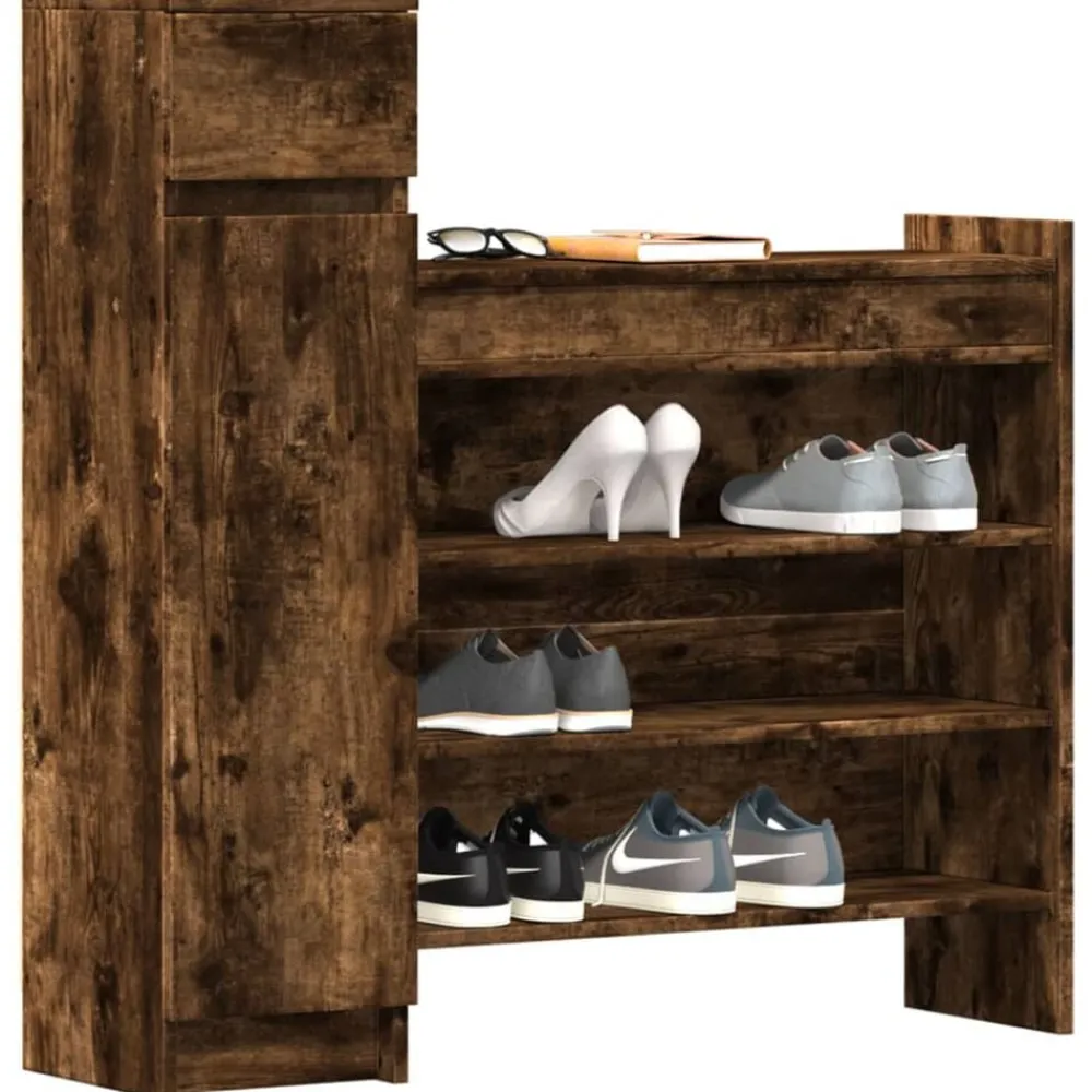 vidaXL Productos Del Hogar-Zapatero madera de ingeniería 100,5x28x100 cm