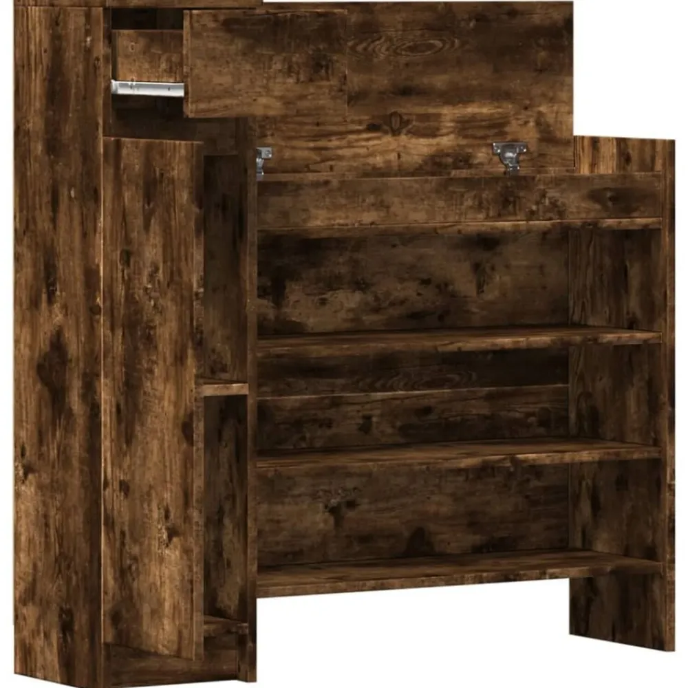 vidaXL Productos Del Hogar-Zapatero madera de ingeniería 100,5x28x100 cm