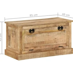 vidaXL Zapatero madera de mango maciza 85x40x45 cm Discount