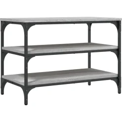 vidaXL Bancos-Zapatero madera de ingeniería 70x38,5x49 cm