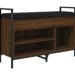 vidaXL Zapatero madera de ingeniería marrón roble 85,5x32x57,5cm Marr&oacute;n roble New