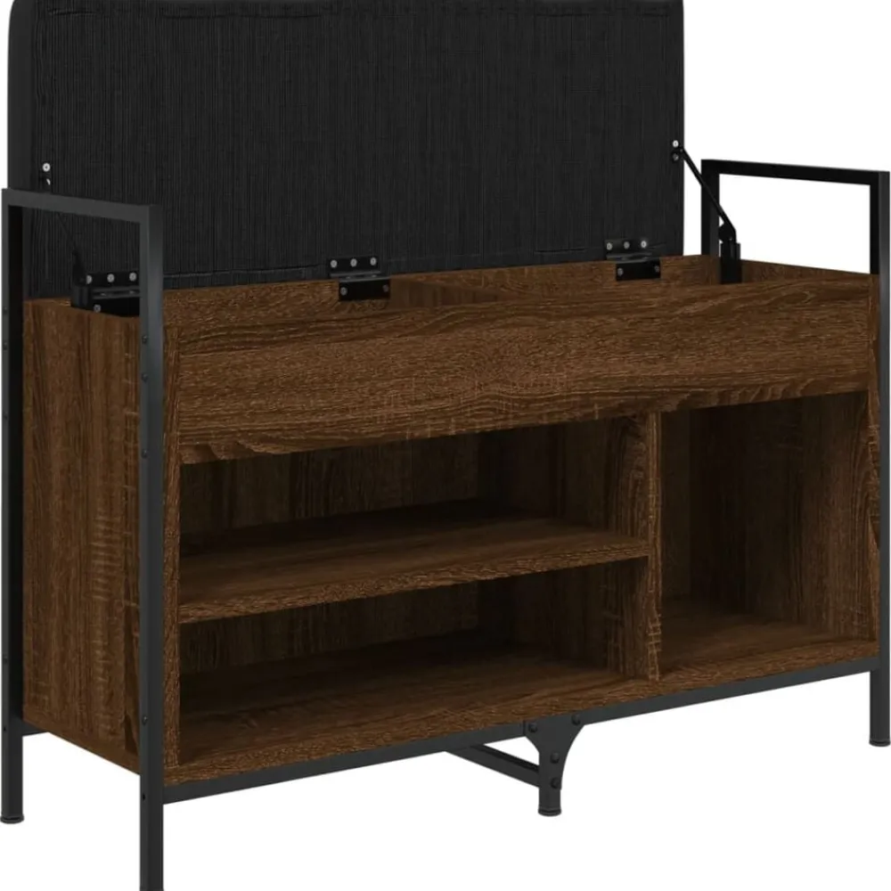 vidaXL Zapatero madera de ingeniería marrón roble 85,5x32x57,5cm Marrón roble New