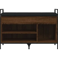 vidaXL Zapatero madera de ingeniería marrón roble 85,5x32x57,5cm Marrón roble New