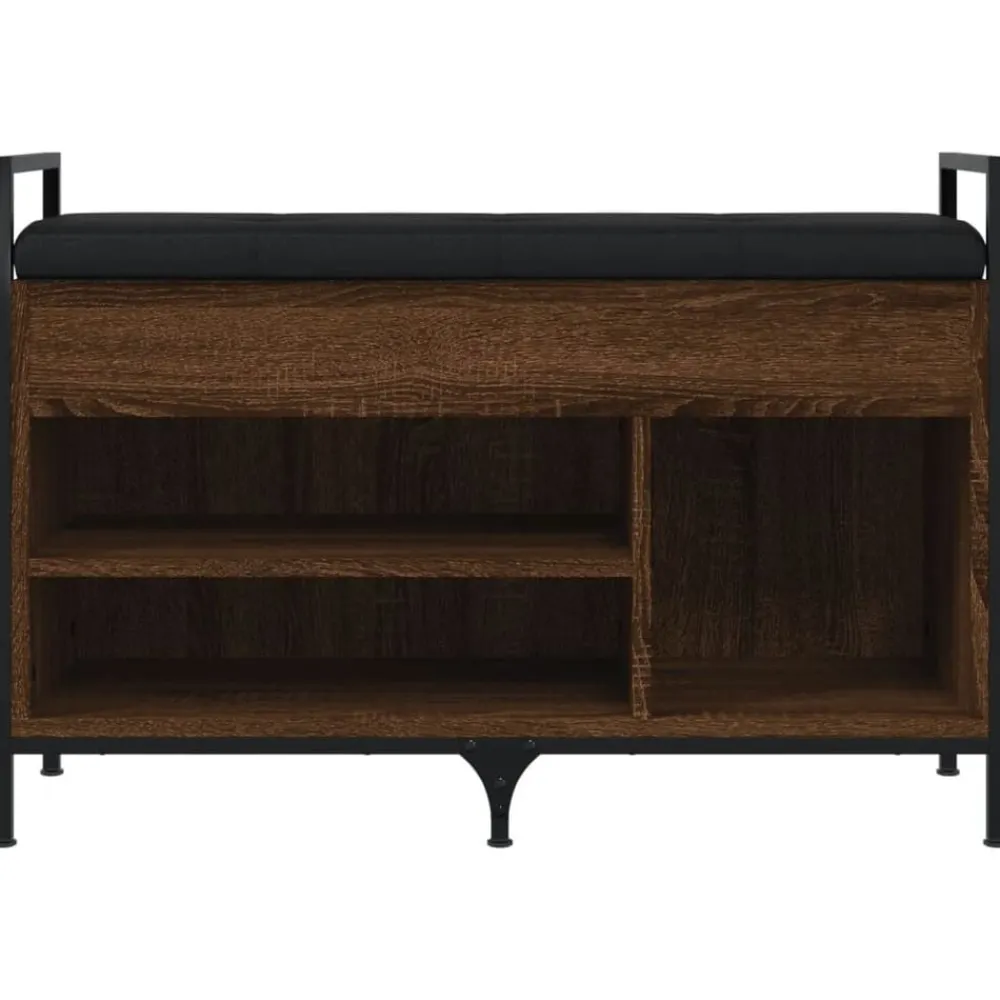 vidaXL Zapatero madera de ingeniería marrón roble 85,5x32x57,5cm Marrón roble New