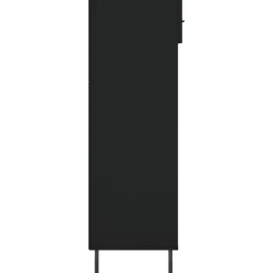 vidaXL Zapatero madera de ingeniería 60x35x105 cm Negro Clearance