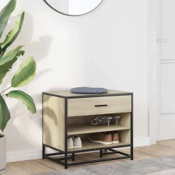 vidaXL Zapatero madera de ingeniería 60x40x53,5 cm Roble Sonoma Discount