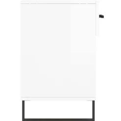 vidaXL Zapatero madera de ingeniería blanco brillo 102x35x55 cm Blanco brillante Hot