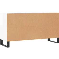 vidaXL Zapatero madera de ingeniería blanco brillo 102x35x55 cm Blanco brillante Hot