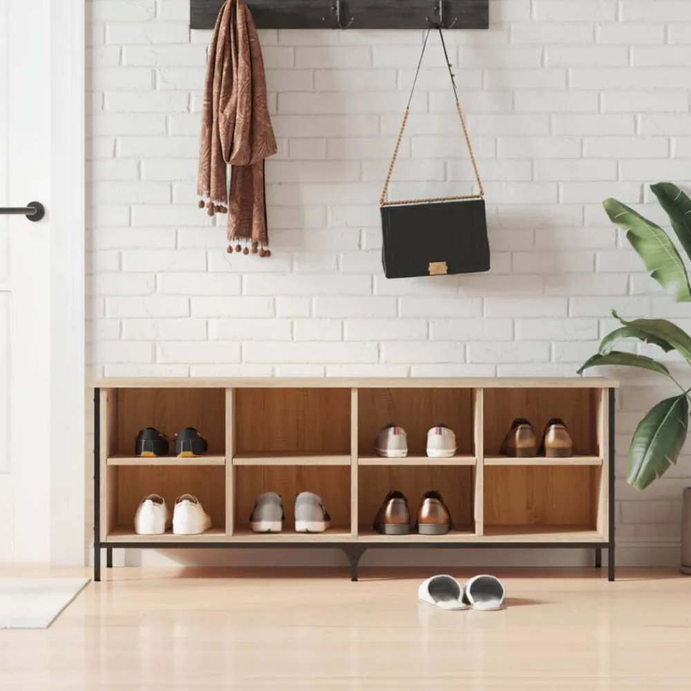 vidaXL Zapatero madera de ingeniería 131x35x50 cm Roble Sonoma Outlet