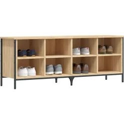 vidaXL Zapatero madera de ingeniería 131x35x50 cm Roble Sonoma Outlet