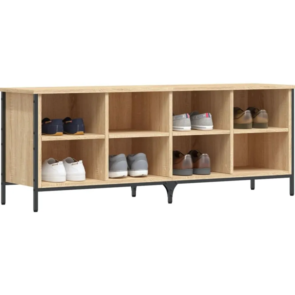 vidaXL Zapatero madera de ingeniería 131x35x50 cm Roble Sonoma Outlet