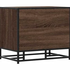 vidaXL Bancos-Zapatero madera de ingeniería roble marrón 60x40x53,5 cm