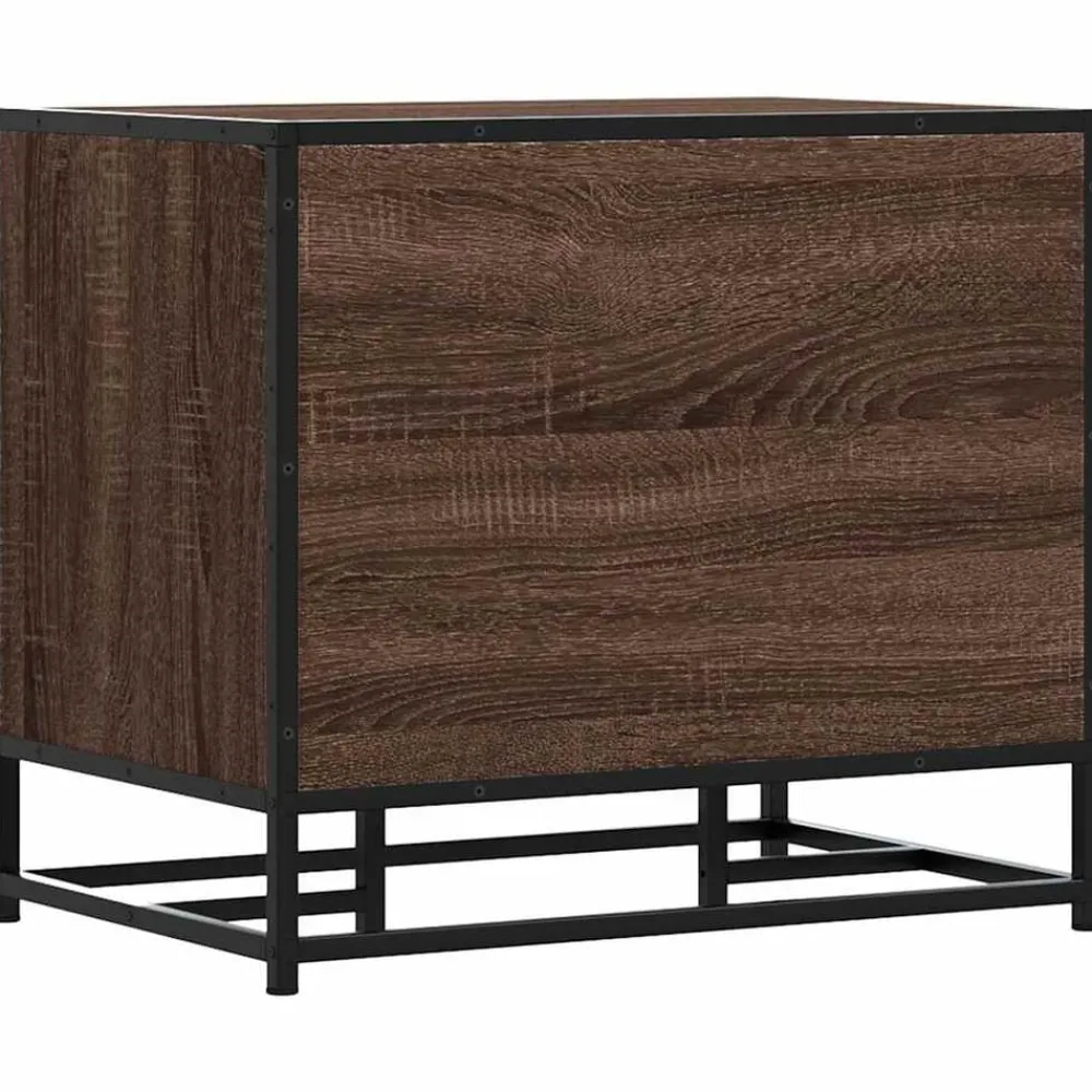 vidaXL Bancos-Zapatero madera de ingeniería roble marrón 60x40x53,5 cm