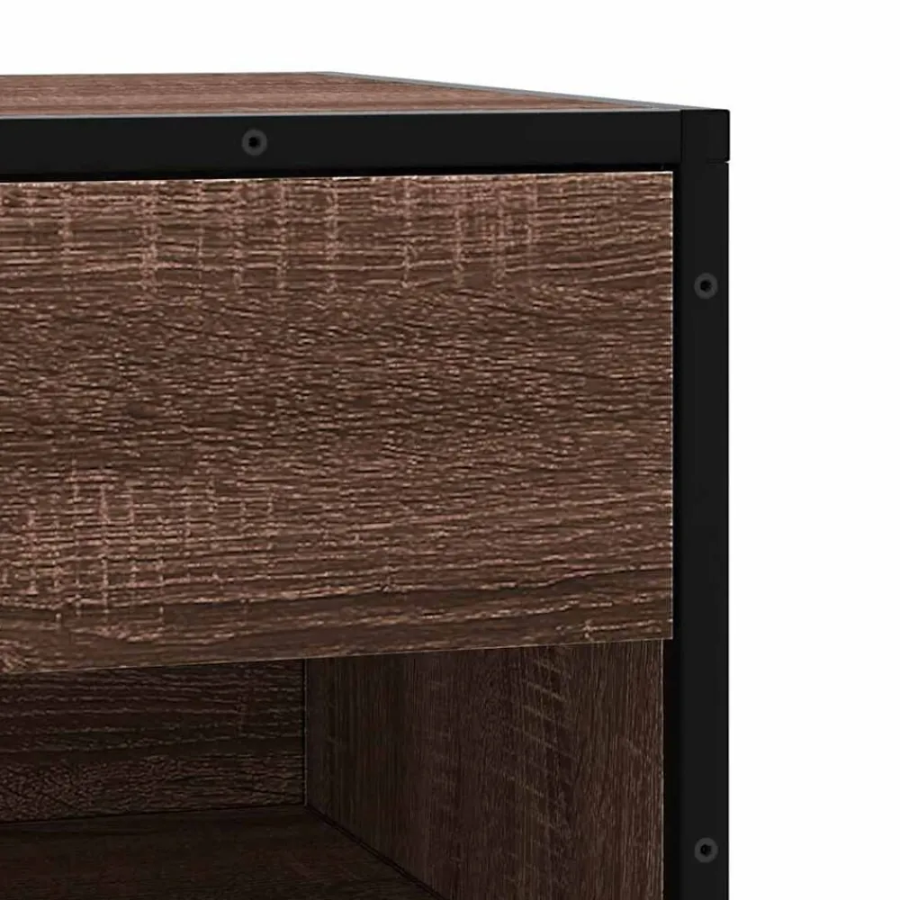 vidaXL Bancos-Zapatero madera de ingeniería roble marrón 60x40x53,5 cm