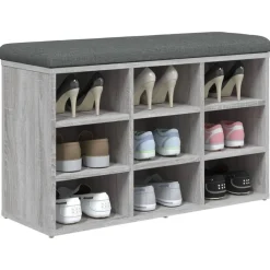 vidaXL Zapatero madera de ingeniería 82x32x50 cm Gris sonoma