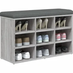 vidaXL Zapatero madera de ingeniería 82x32x50 cm Gris sonoma