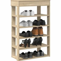 vidaXL Productos Del Hogar-Zapatero madera de ingeniería 60x30x98 cm