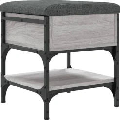 vidaXL Zapatero madera de ingeniería 42x42x45 cm Gris sonoma Discount