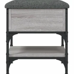 vidaXL Zapatero madera de ingeniería 42x42x45 cm Gris sonoma Discount