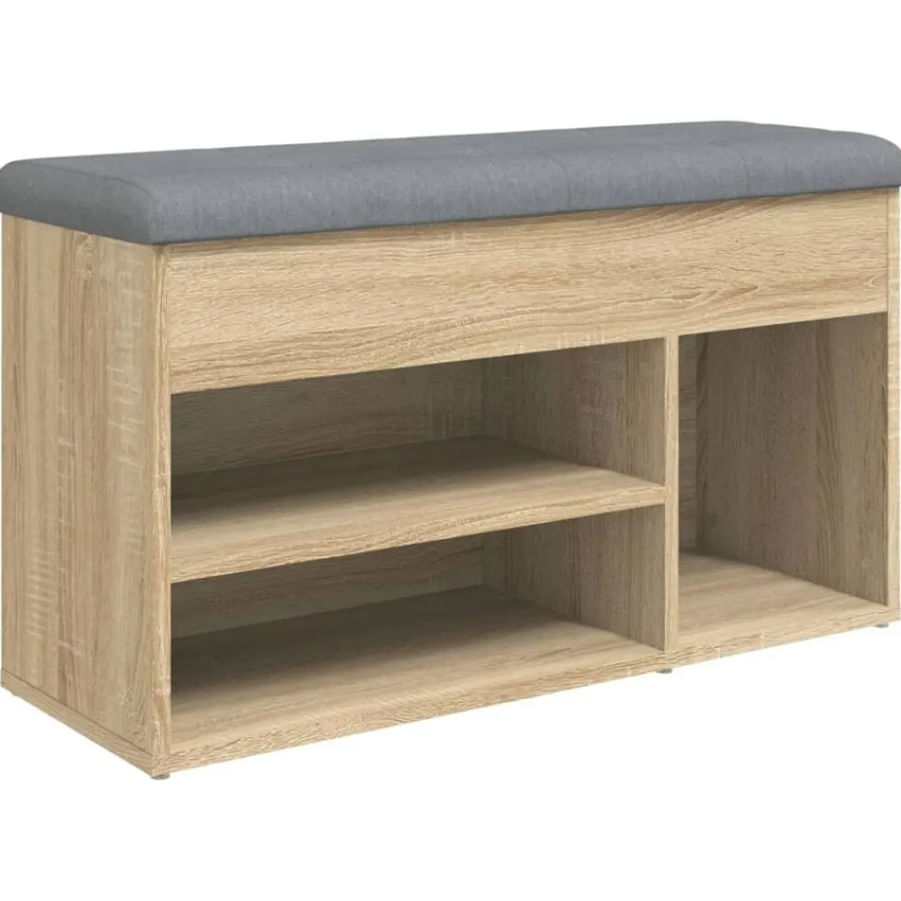 vidaXL Zapatero madera de ingeniería 82x32x45,5 cm Roble Sonoma Sale