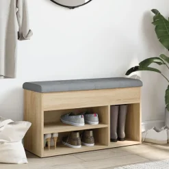 vidaXL Zapatero madera de ingeniería 82x32x45,5 cm Roble Sonoma Sale