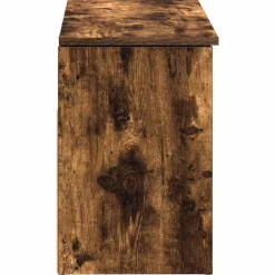 vidaXL Zapatero madera de ingeniería 102x30,5x45cm Roble ahumado Clearance