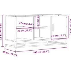 vidaXL Zapatero madera de ingeniería 100x40x53,5 cm Roble Sonoma Discount