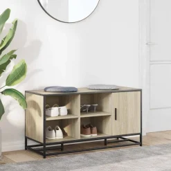 vidaXL Zapatero madera de ingeniería 100x40x53,5 cm Roble Sonoma Discount