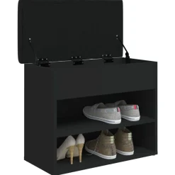 vidaXL Bancos-Zapatero madera de ingeniería 62x32x50 cm