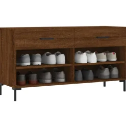 vidaXL Zapatero madera de ingeniería marrón roble 102x35x55 cm Marrón roble Best