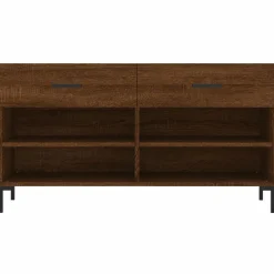 vidaXL Zapatero madera de ingeniería marrón roble 102x35x55 cm Marrón roble Best
