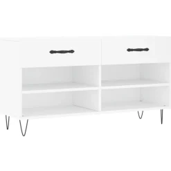vidaXL Zapatero madera de ingeniería 102x35x55 cm Blanco Online