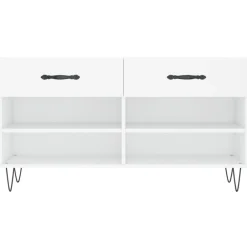 vidaXL Zapatero madera de ingeniería 102x35x55 cm Blanco Online