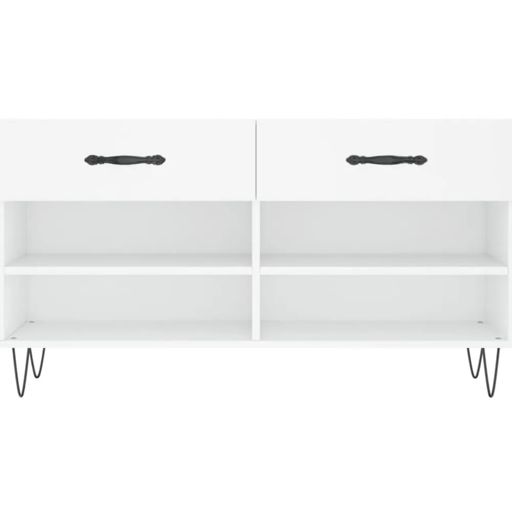 vidaXL Zapatero madera de ingeniería 102x35x55 cm Blanco Online