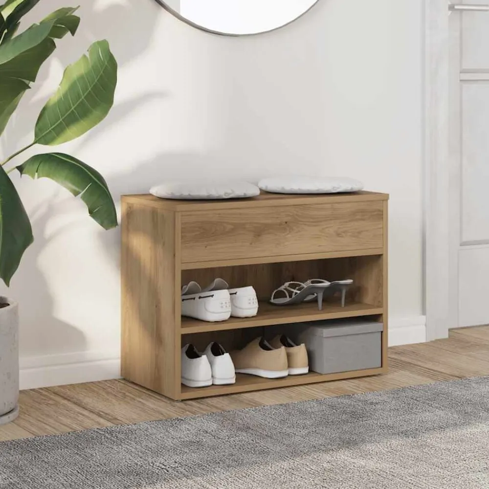 vidaXL Productos Del Hogar-Zapatero madera de ingeniería 60x30x45 cm