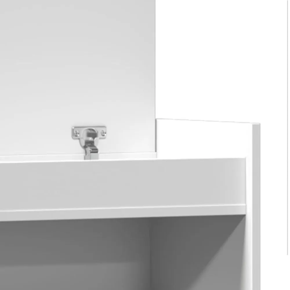 vidaXL Zapatero madera de ingeniería 100,5x28x100 cm Blanco Clearance